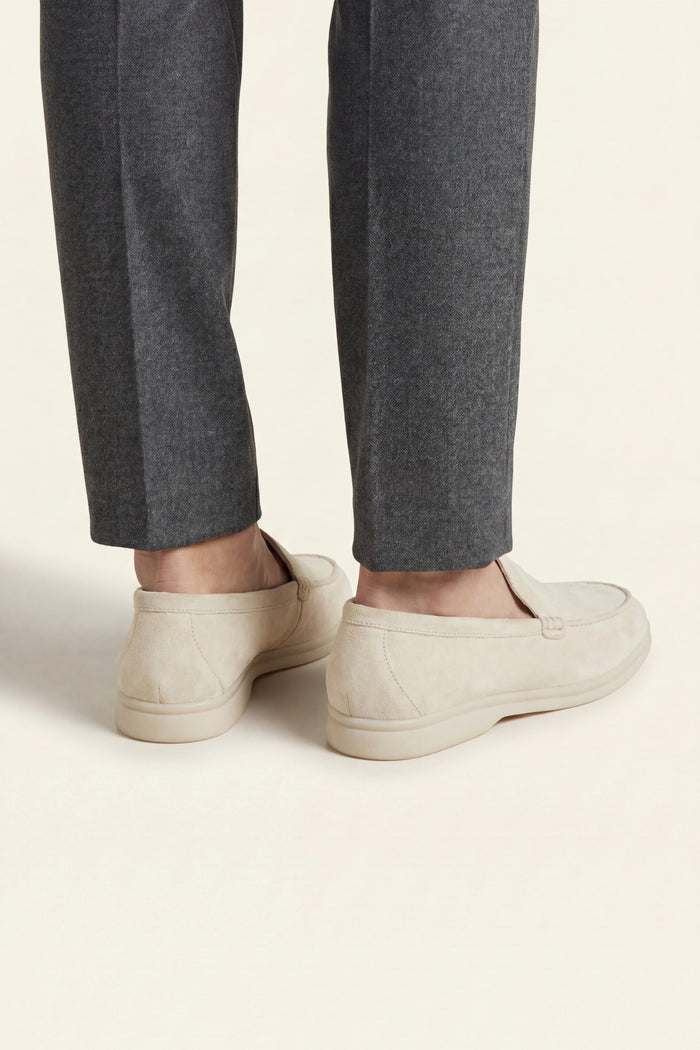Leonis Suede Loafers Cream