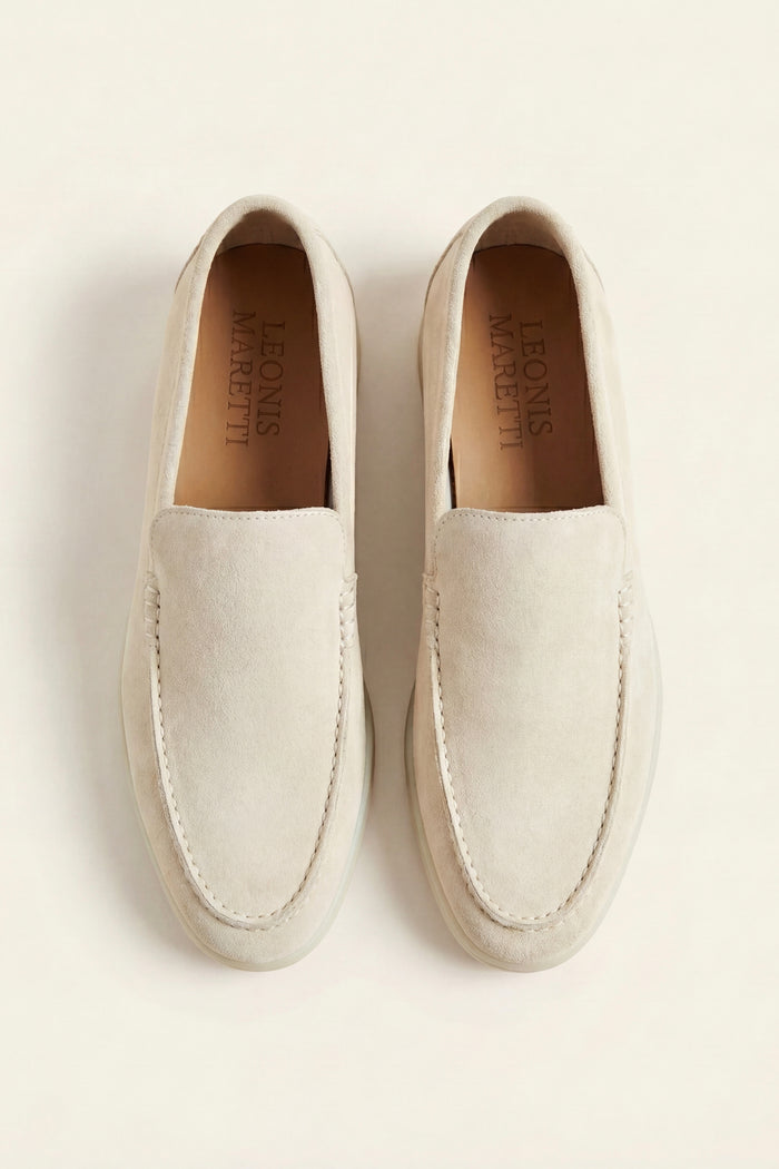 Leonis Suede Loafers Cream