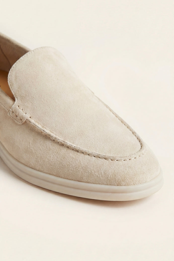 Leonis Suede Loafers Cream