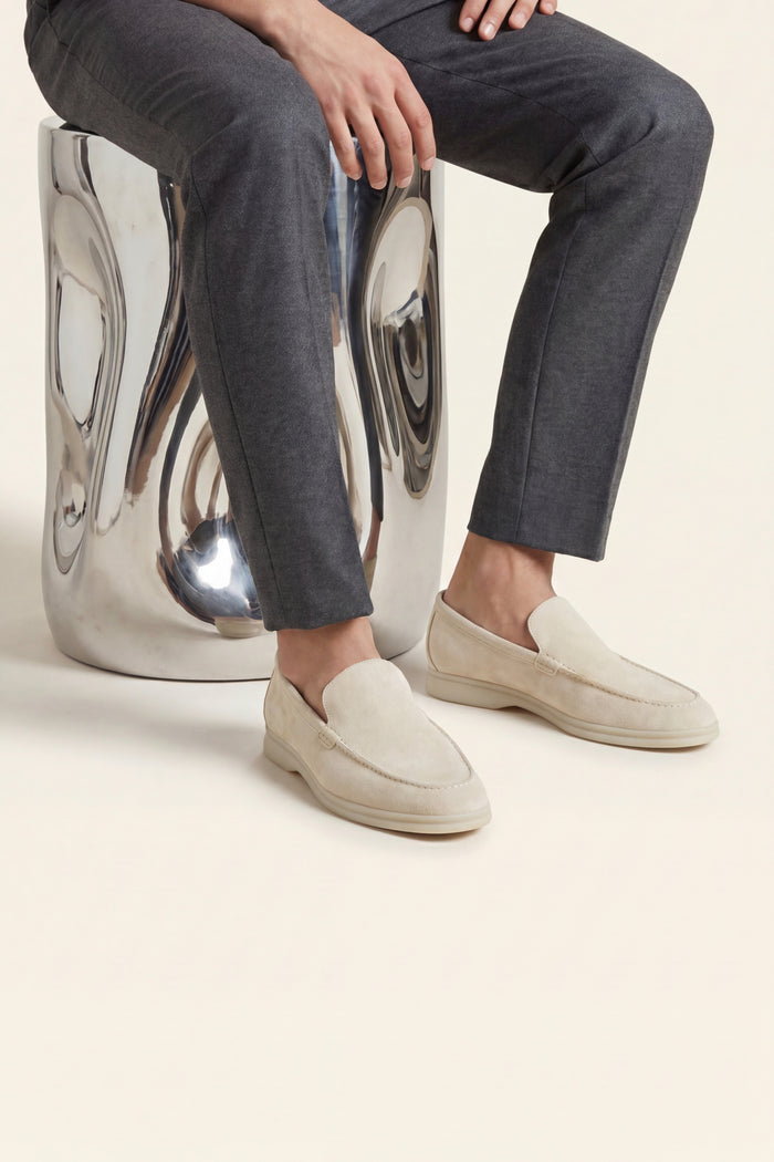 Leonis Suede Loafers Cream