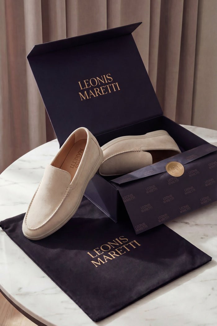 Leonis Suede Loafers Cream