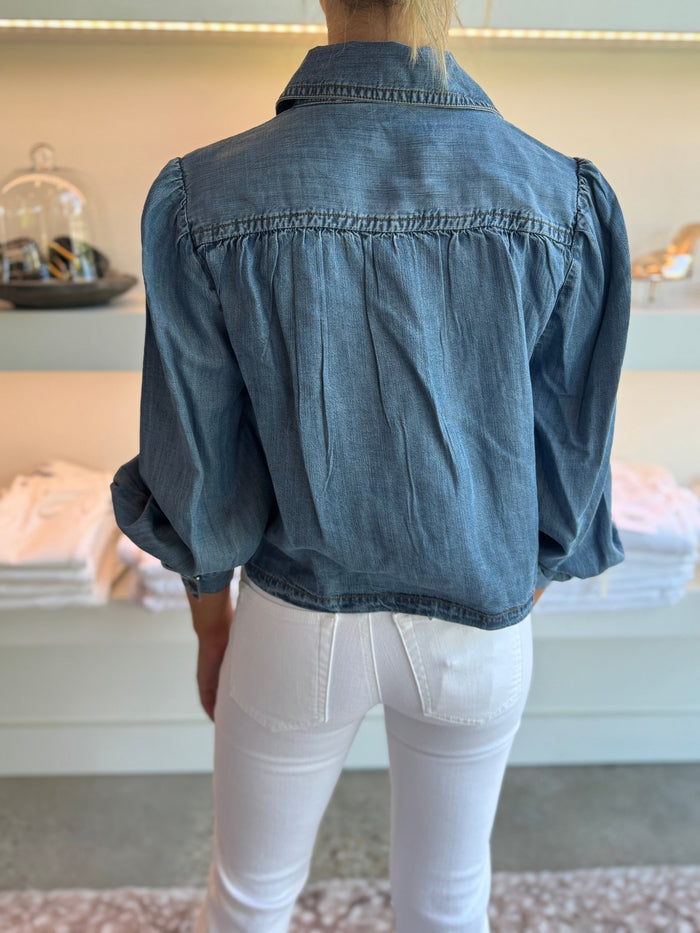 Light Chambray Aisla Top - Amor Lafayette