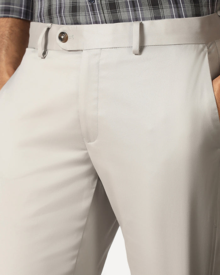 Light Grey Solid Khakis - Thale