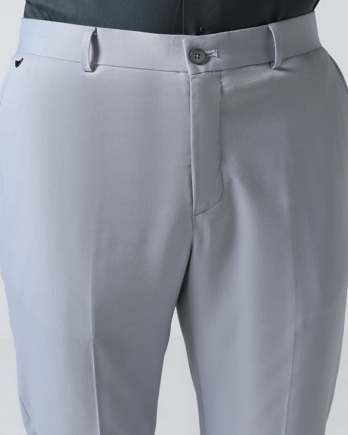 Light Grey Textured Trouser - Peroni