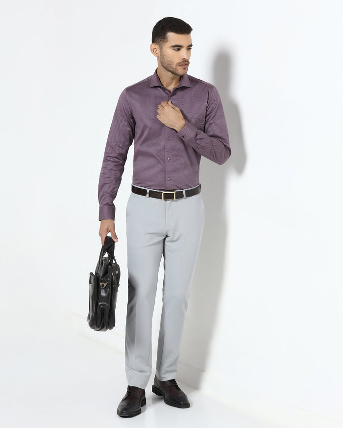 Light Grey Textured Trouser - Scot