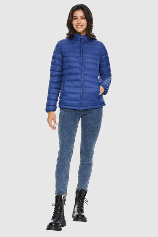 Orolay-Lightweight Packable Down Jacket with Stand Collar-#color_navy