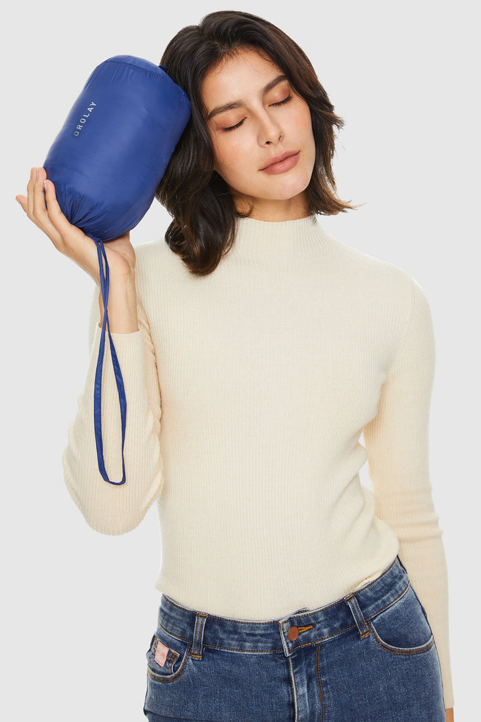 Orolay-Lightweight Packable Down Jacket with Stand Collar-#color_navy