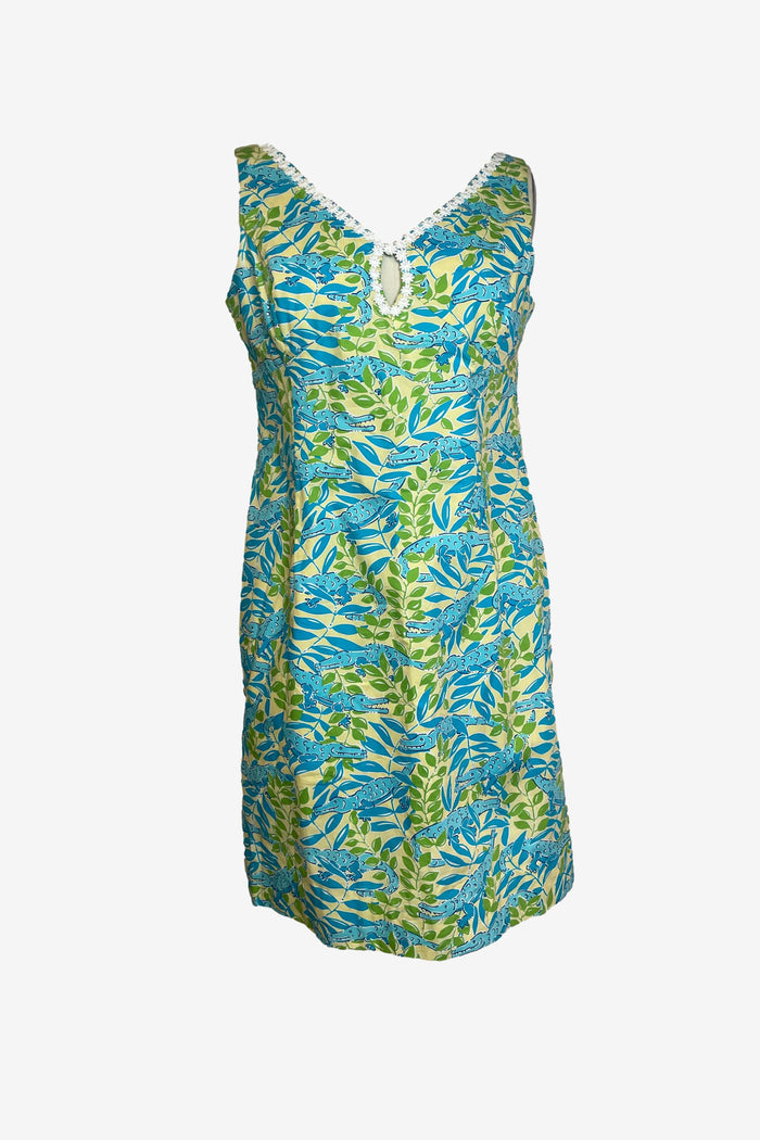 Lilly Pulitzer Croc Keyhole Shift Mini Dress image 0