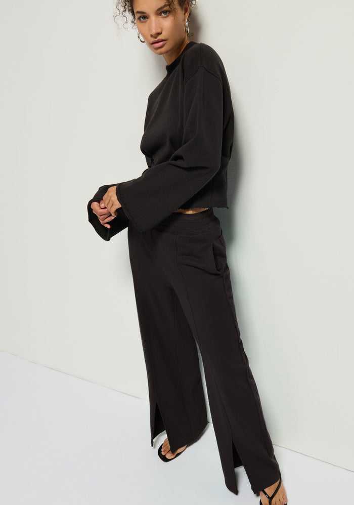 Lincoln Front Slit Knit Pant - Amor Lafayette