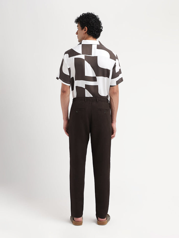 Linen Blend Slim Fit Pants