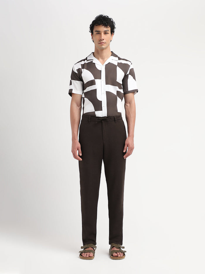 Linen Blend Slim Fit Pants
