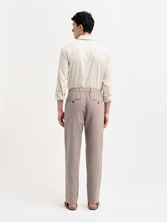 Linen Blend Slim Fit Pants