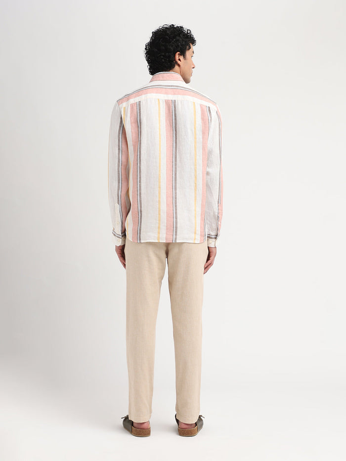 Linen Colourblocked Shirt