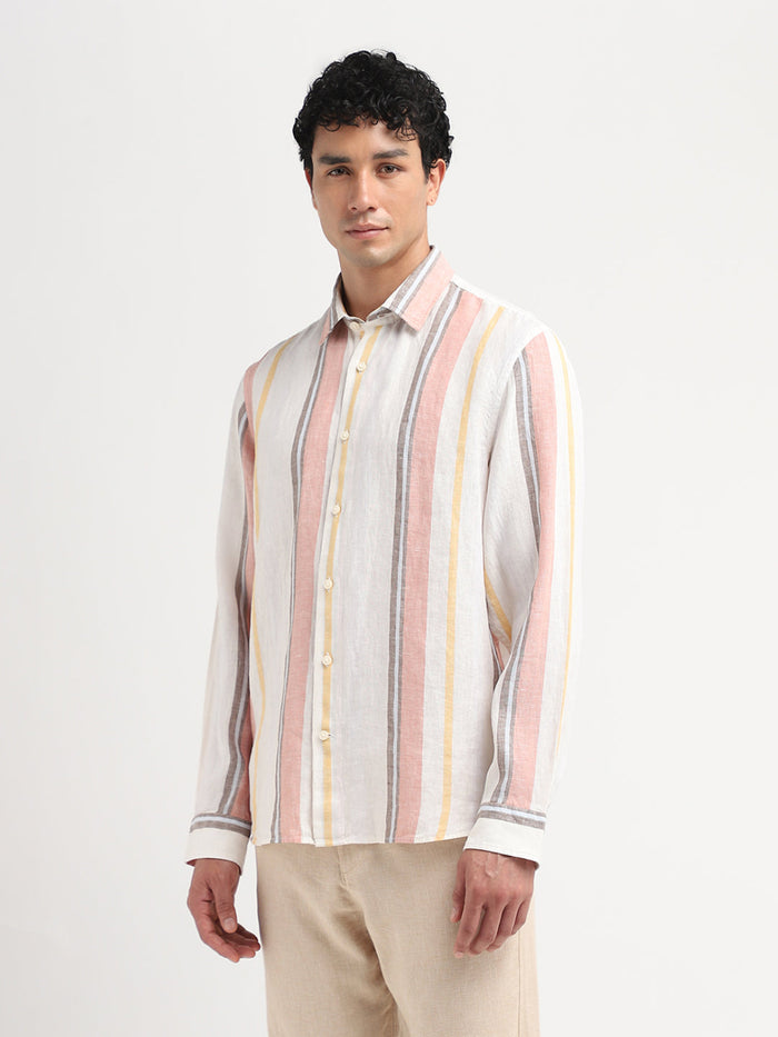 Linen Colourblocked Shirt