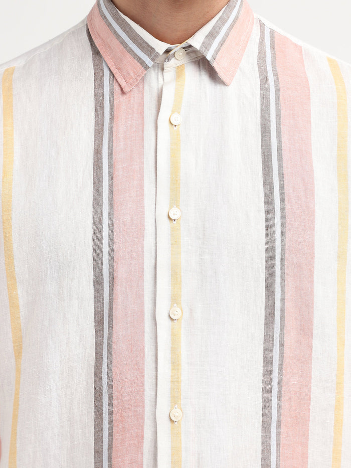 Linen Colourblocked Shirt