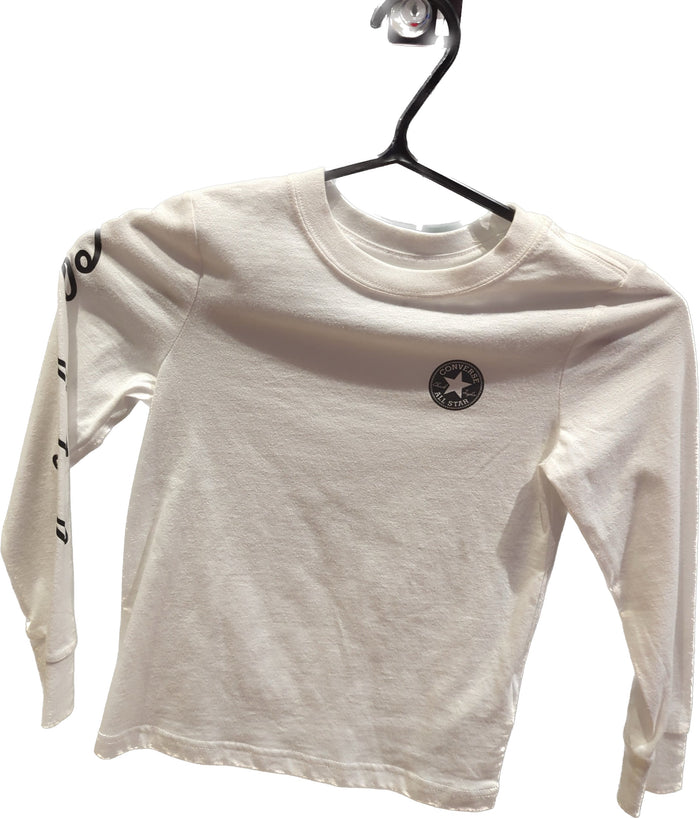 Long sleeve converse blanc enfant