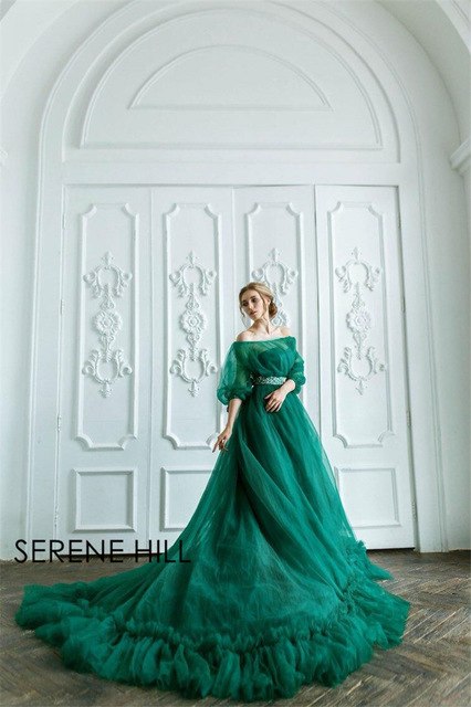 Long Train Pregnant Photography Wedding Gown Photo Dress HA2005 - SERENE HILL