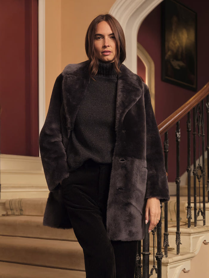 Luxe Shearling Longline Jacket