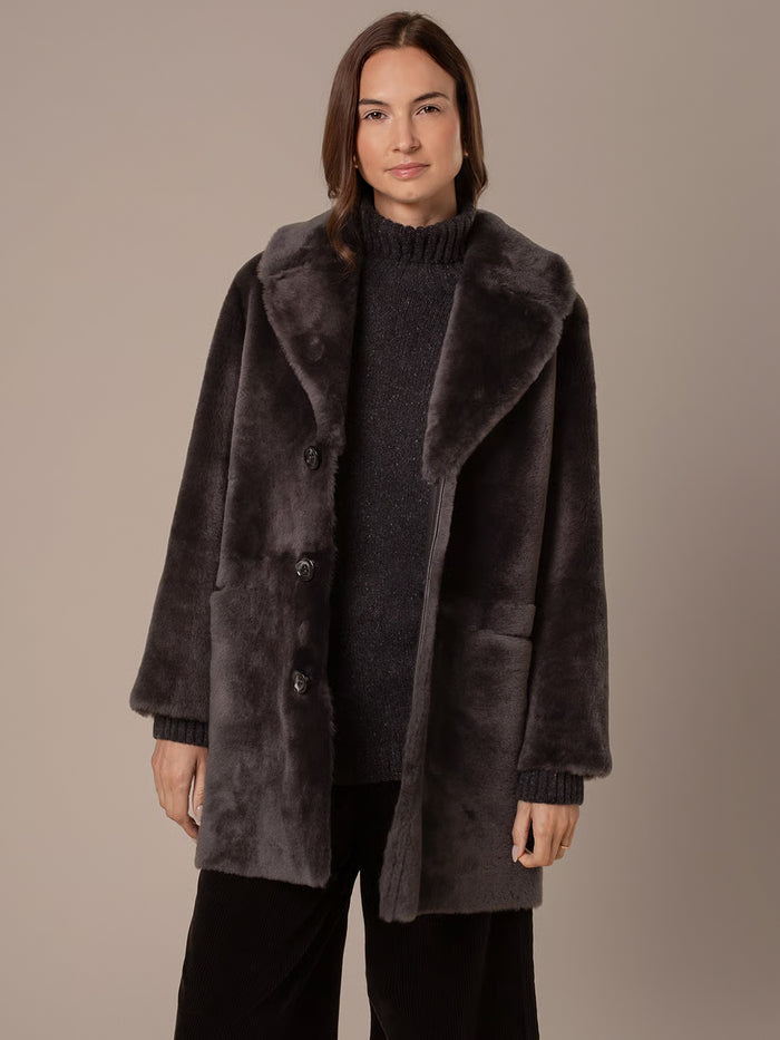 Luxe Shearling Longline Jacket