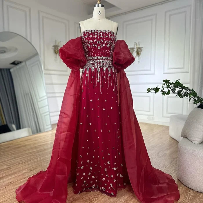 wine red long lining / 2