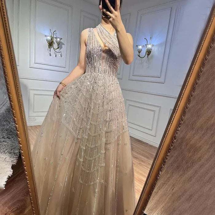 Luxury Beaded Lilac Evening Dresses for Women Wedding Party LA71778 - SERENE HILL