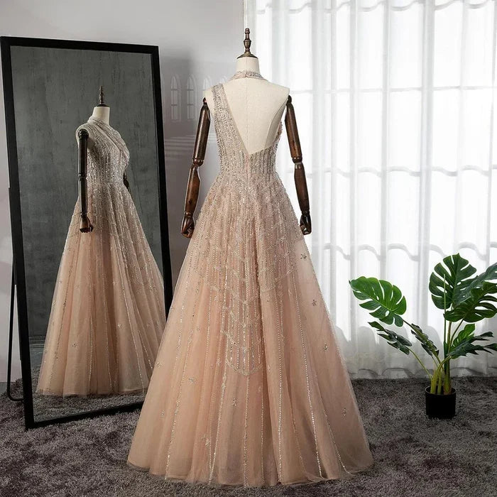 Luxury Beaded Lilac Evening Dresses for Women Wedding Party LA71778 - SERENE HILL