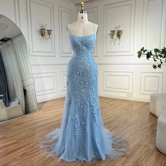 Luxury Blue Mermaid Prom Dress LA72624 - SERENE HILL