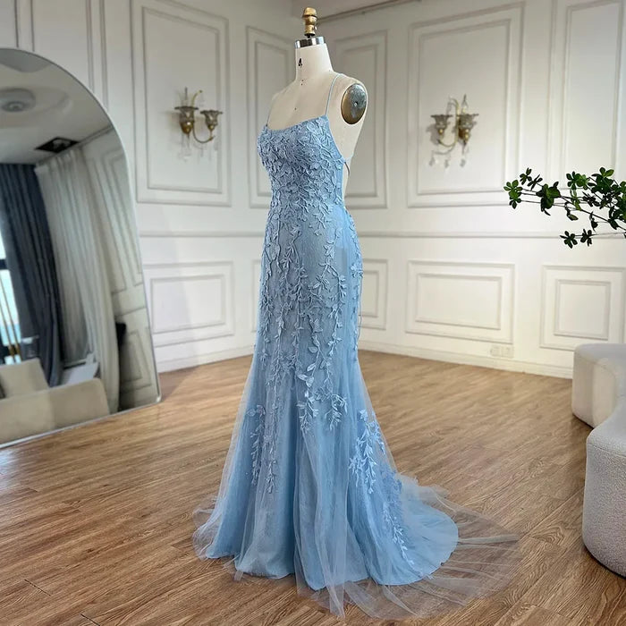 Luxury Blue Mermaid Prom Dress LA72624 - SERENE HILL