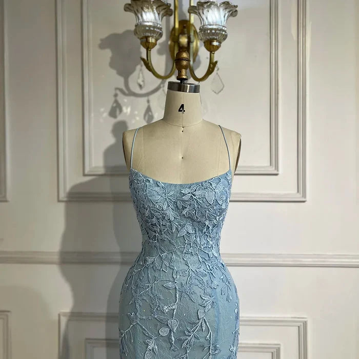 Luxury Blue Mermaid Prom Dress LA72624 - SERENE HILL