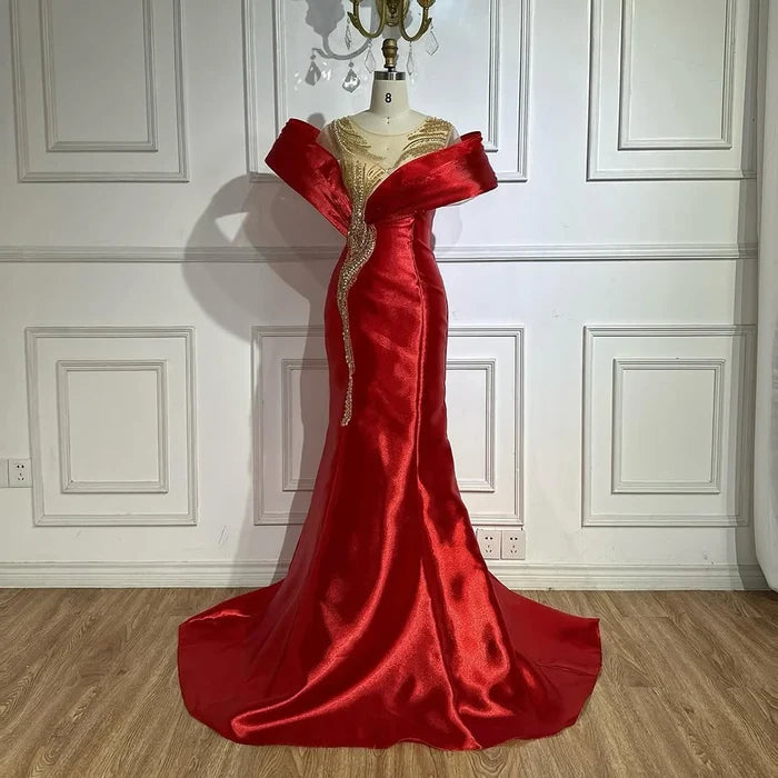 Luxury Designer Mermaid Satin Lilac Evening Dresses Gowns For Party LA72902 - SERENE HILL