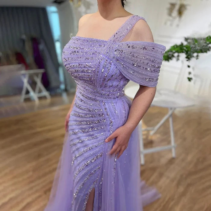 Luxury Sage Green One Shoulder Evening Dress for Wedding Party LA71651 - SERENE HILL