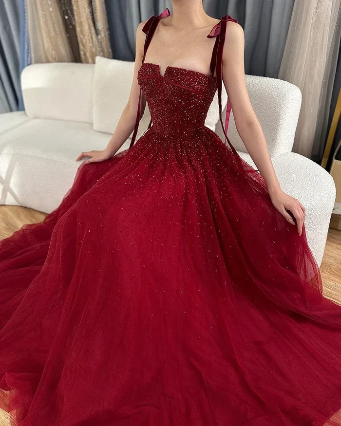 Luxury Wine Red Pink Dubai Evening Dresses LA70600A - SERENE HILL