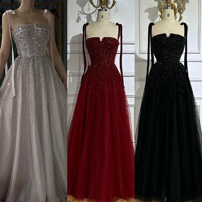 Luxury Wine Red Pink Dubai Evening Dresses LA70600A - SERENE HILL