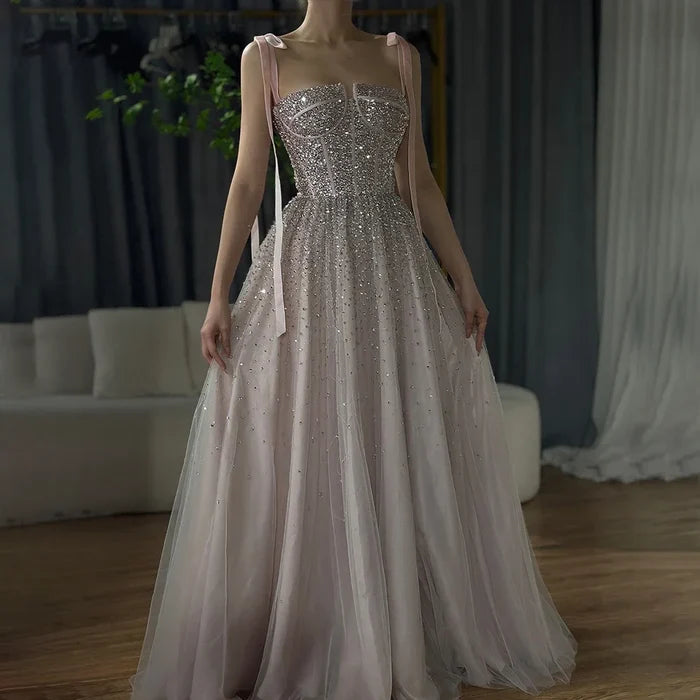 Luxury Wine Red Pink Dubai Evening Dresses LA70600A - SERENE HILL