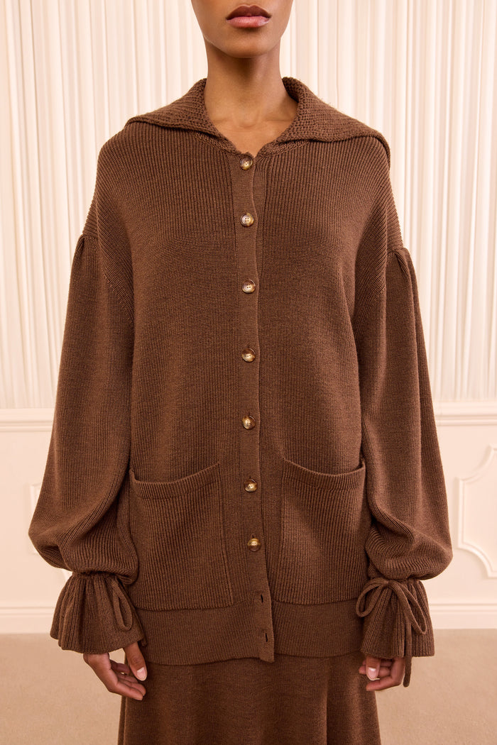Makila Knit Cardigan - Clove