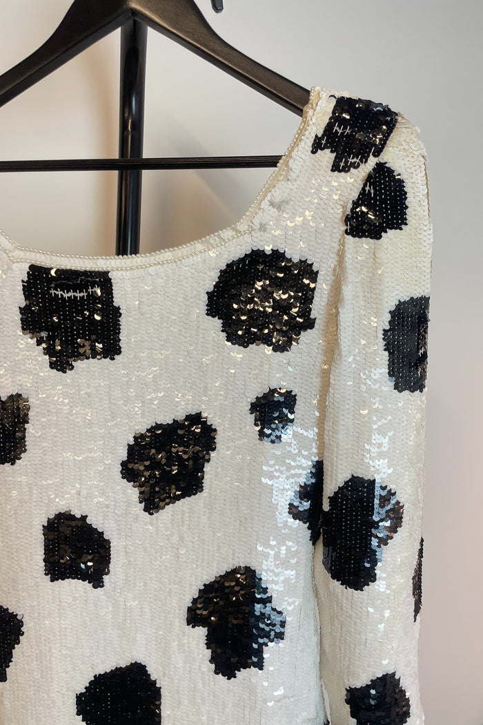 Maple Sequin Cow Print Mini Dress image 1