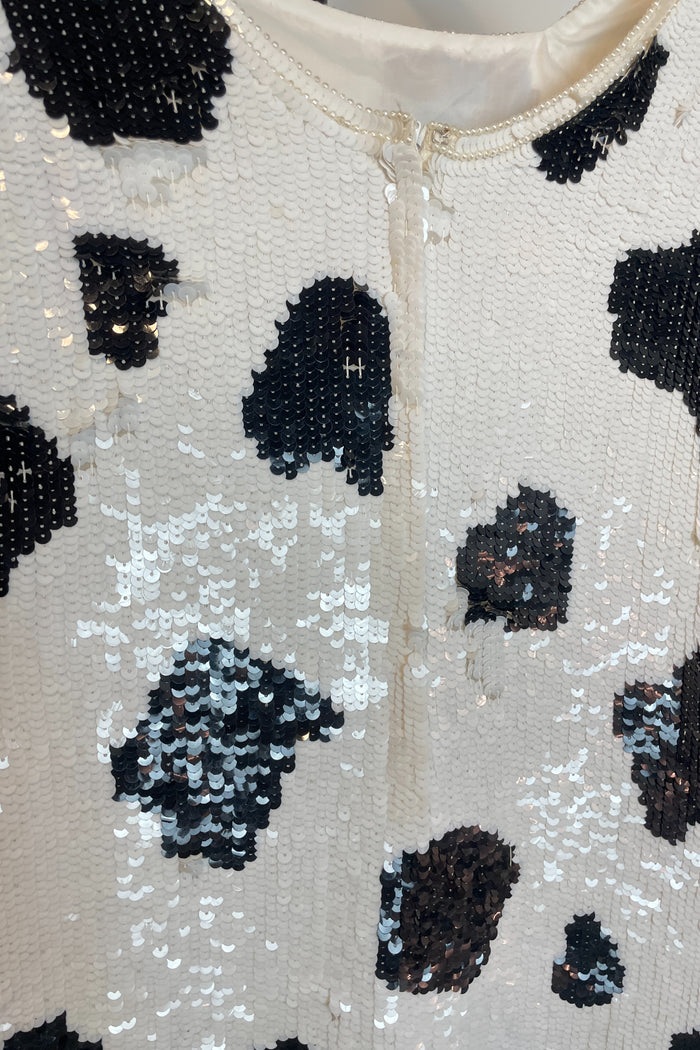 Maple Sequin Cow Print Mini Dress image 2
