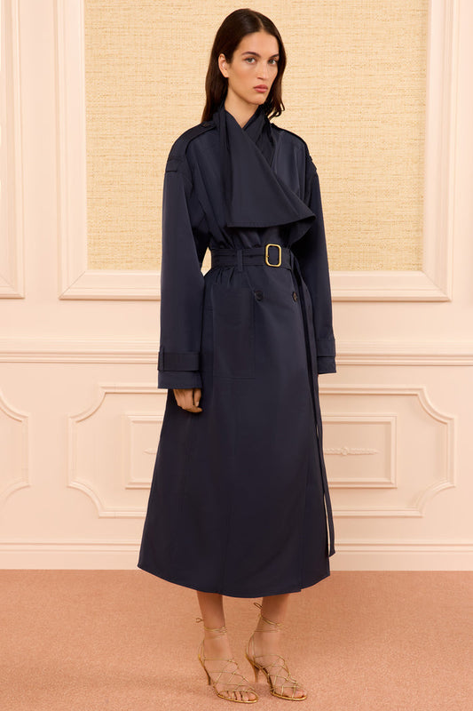 Marcelle Trench Coat - Midnight