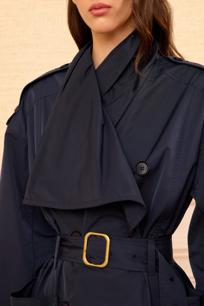 Marcelle Trench Coat - Midnight