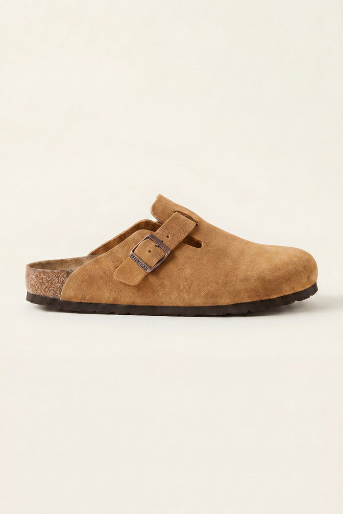 Marcello Suede Clog Camel
