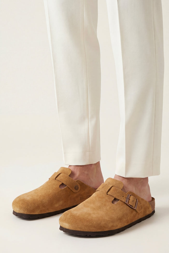 Marcello Suede Clog Camel