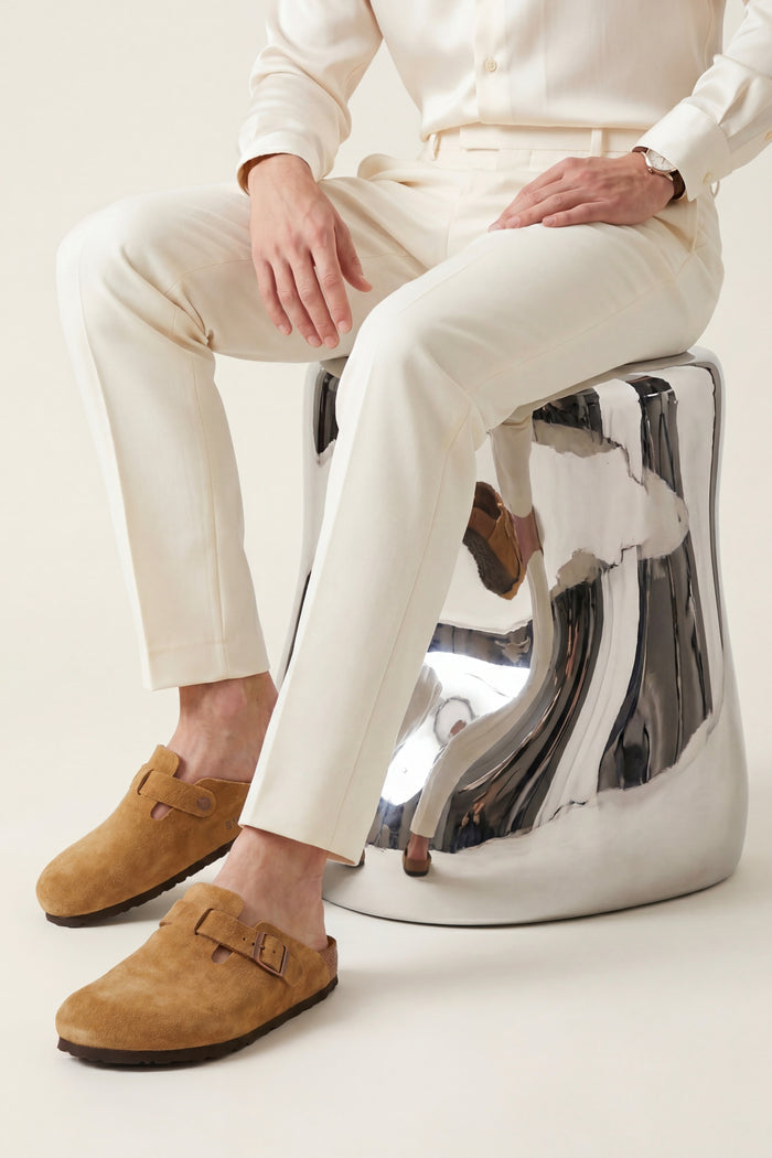 Marcello Suede Clog Camel