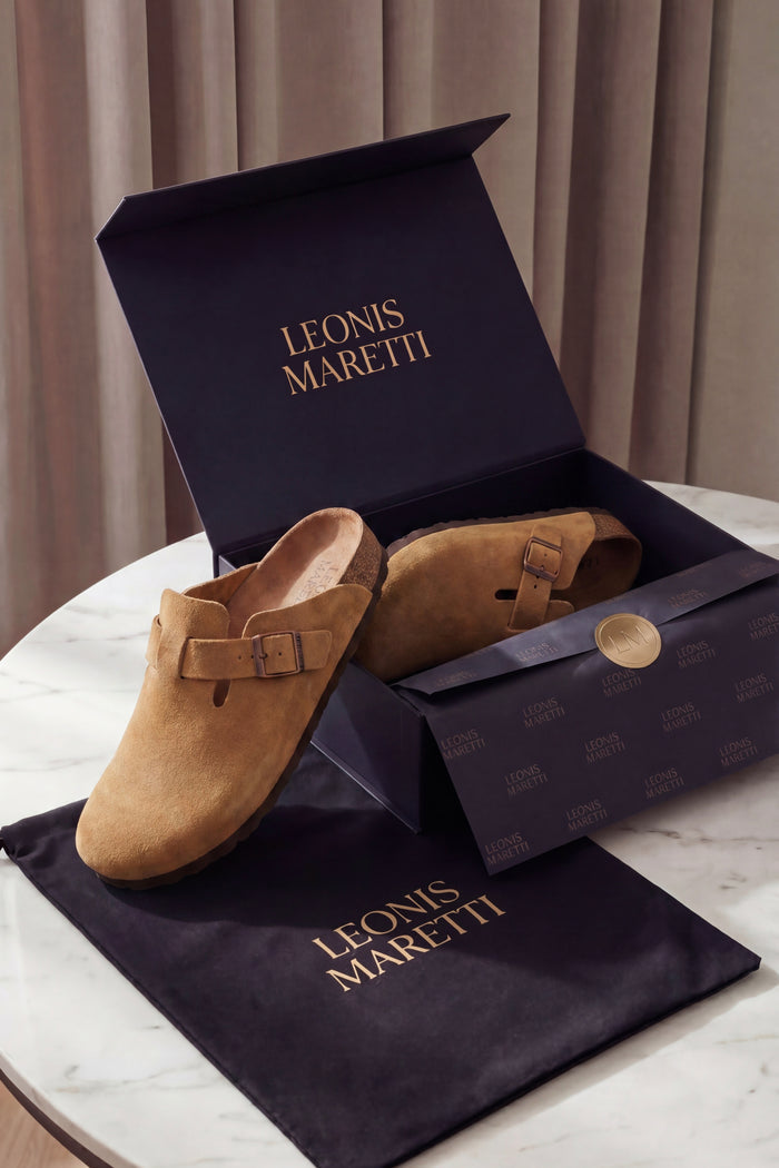 Marcello Suede Clog Camel