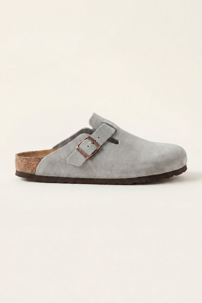 Marcello Suede Clog Grey