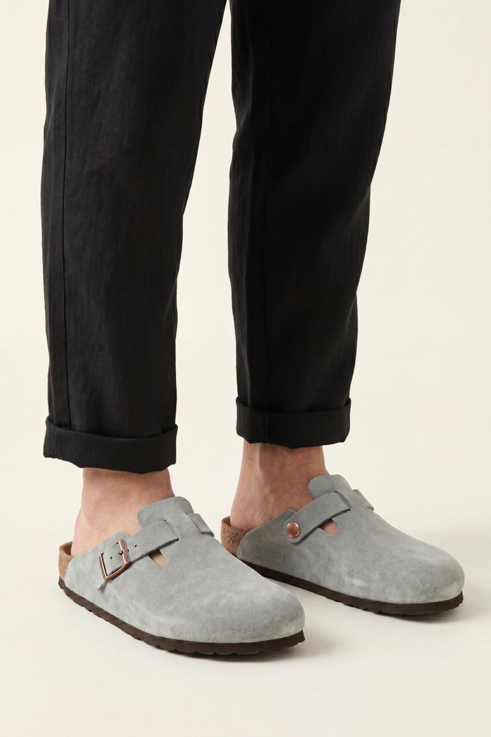 Marcello Suede Clog Grey