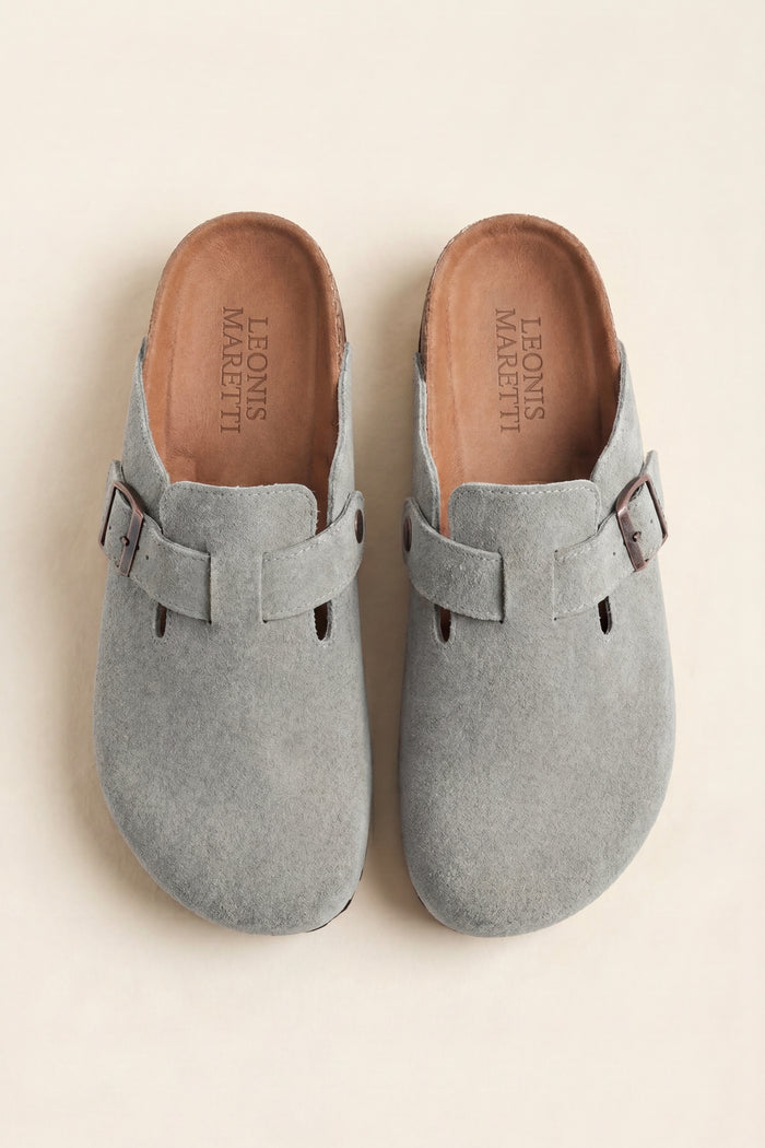 Marcello Suede Clog Grey
