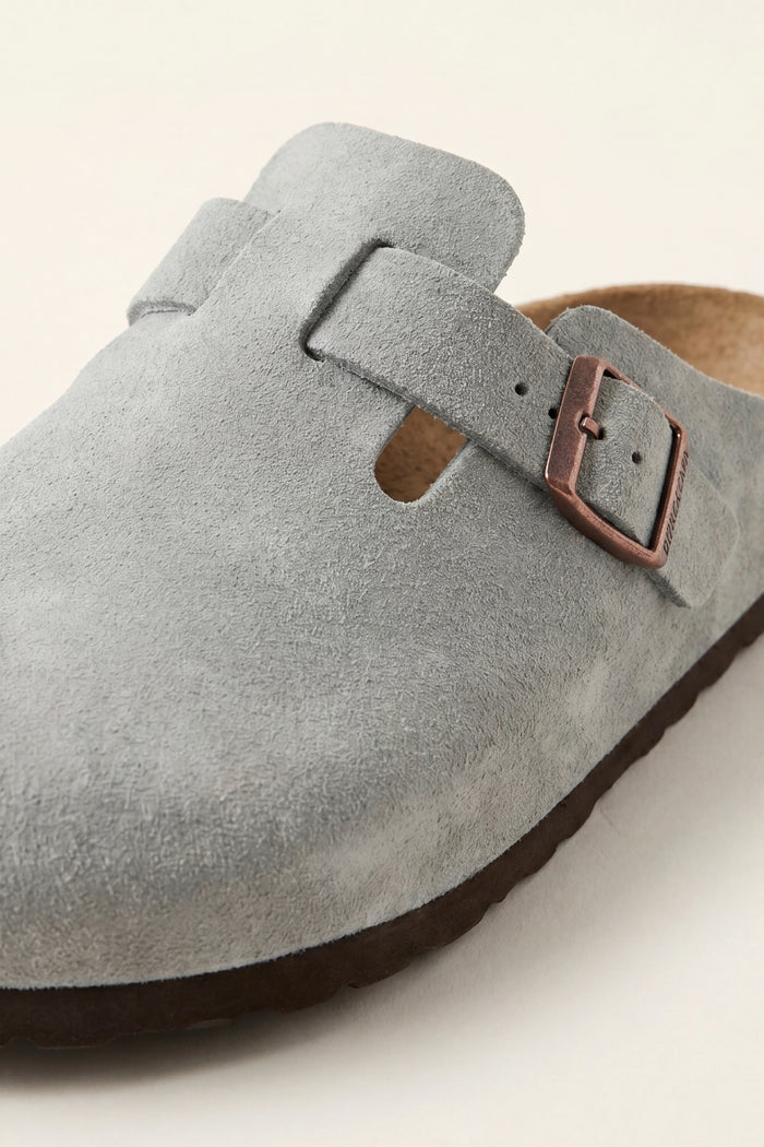 Marcello Suede Clog Grey