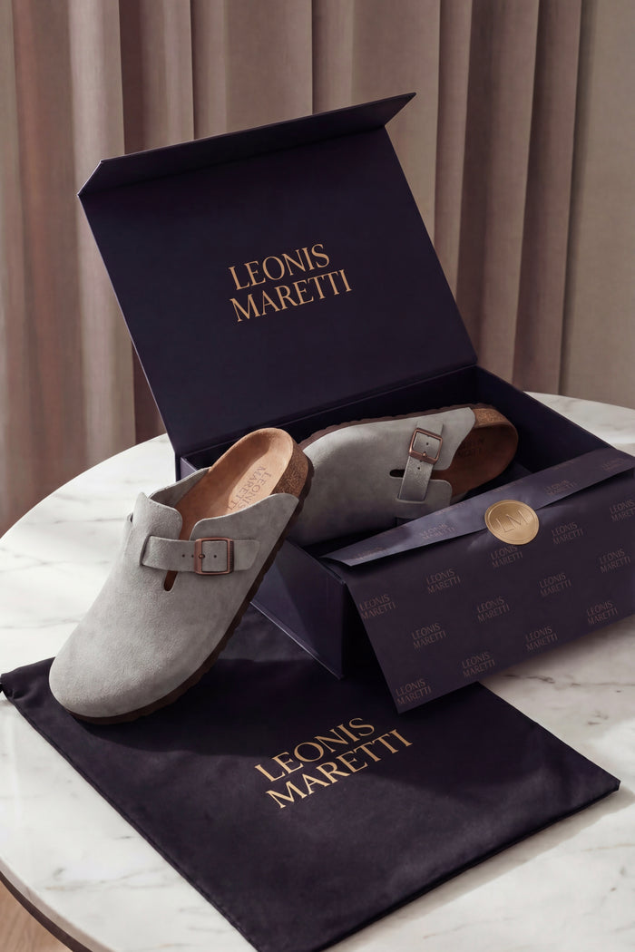 Marcello Suede Clog Grey