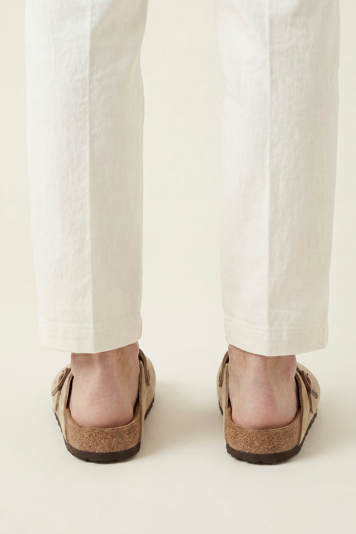 Marcello Suede Clog Light Beige