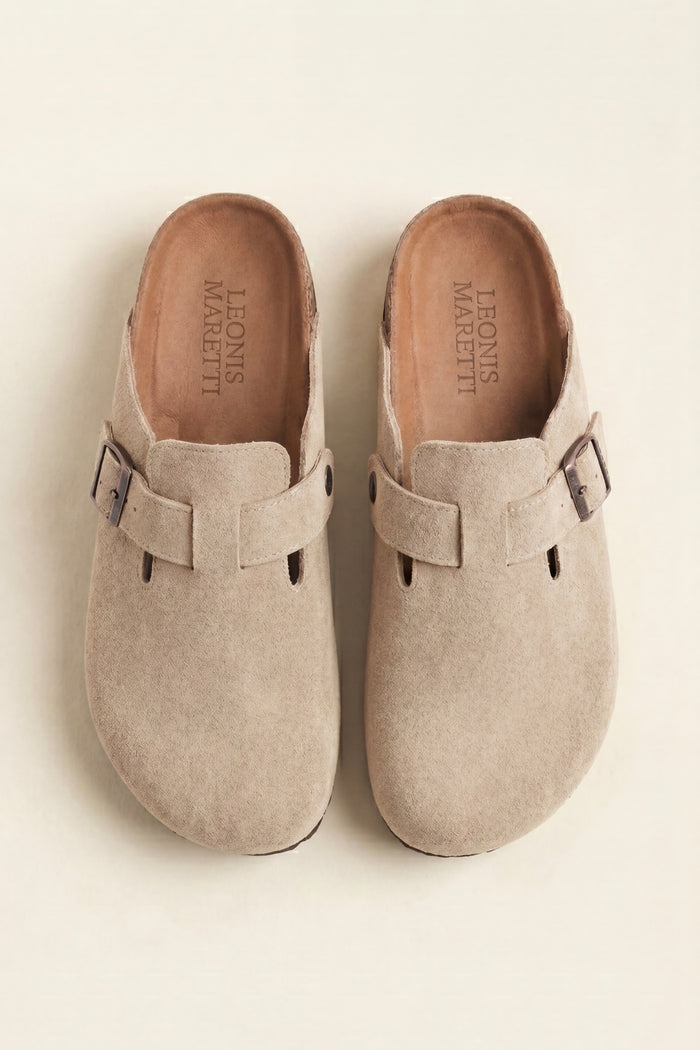 Marcello Suede Clog Oatmeal